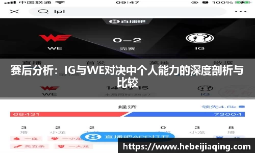 赛后分析：IG与WE对决中个人能力的深度剖析与比较